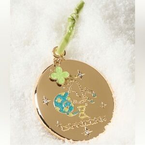 Anthropologie Lou Benesch Zodiac Ornament Gold Plated "Capricorn" NWT